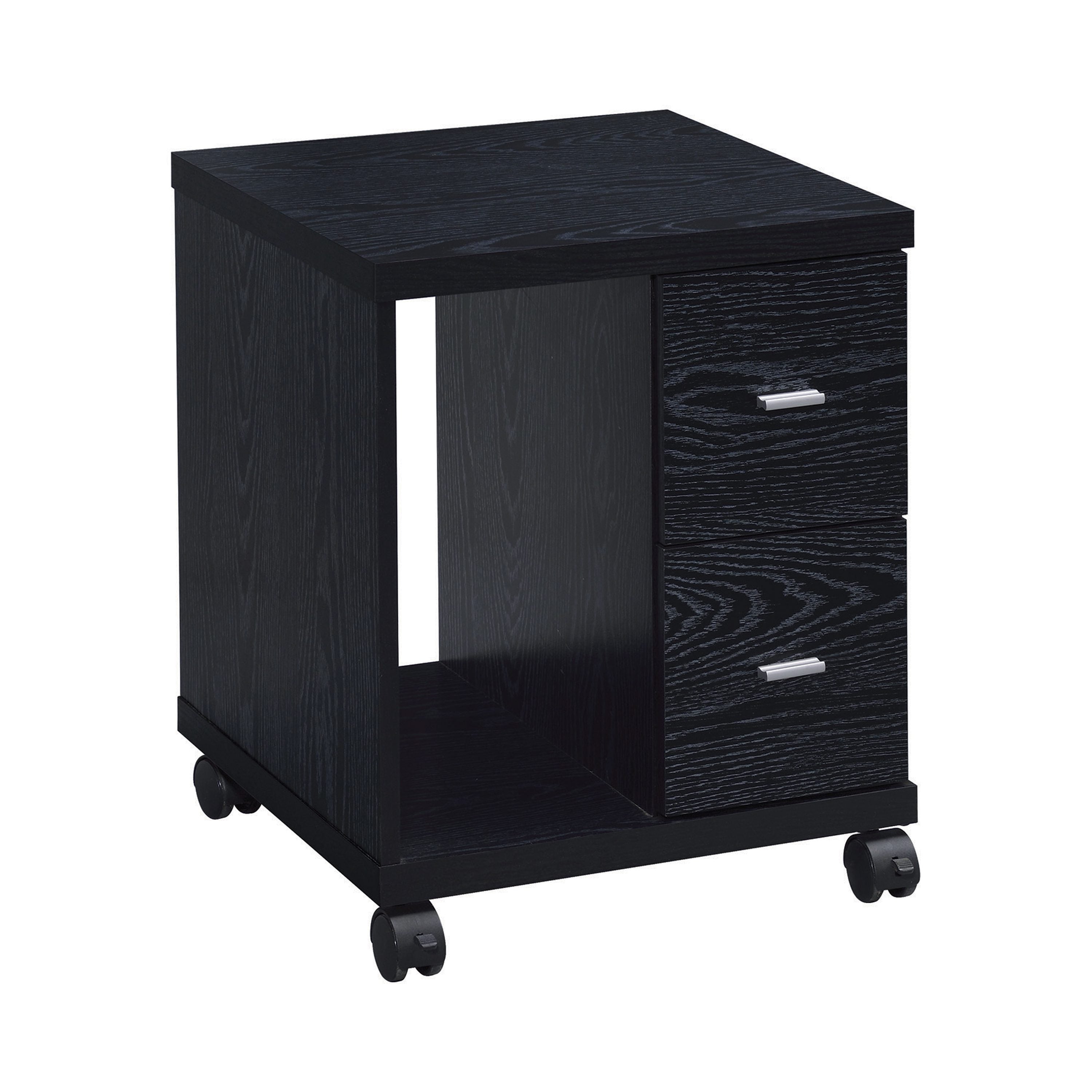 Russell 2-drawer CPU Stand Black Oak