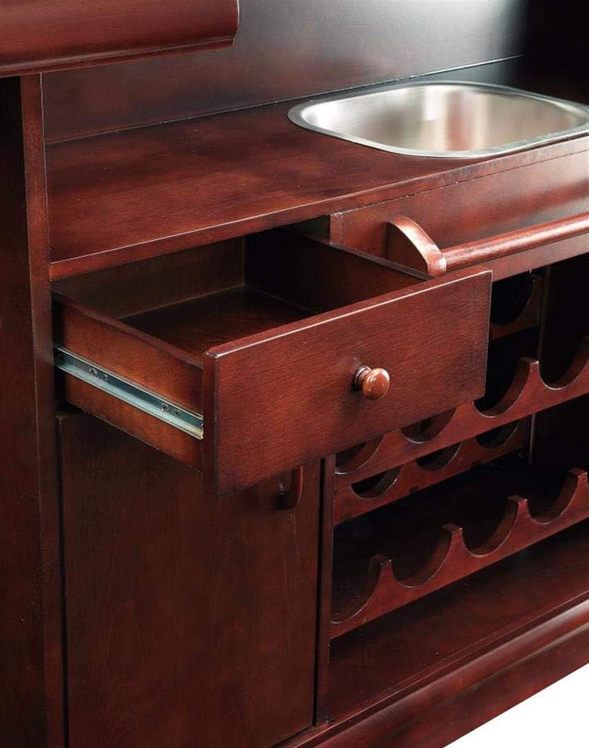 Coaster Lambert Bar Unit with Sink Cherry