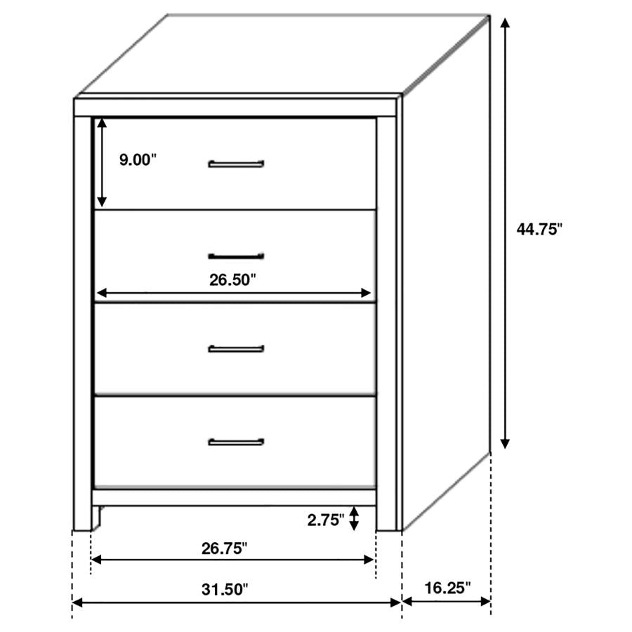 Brantford 5 PC Queen Panel Bedroom Set in Coastal White