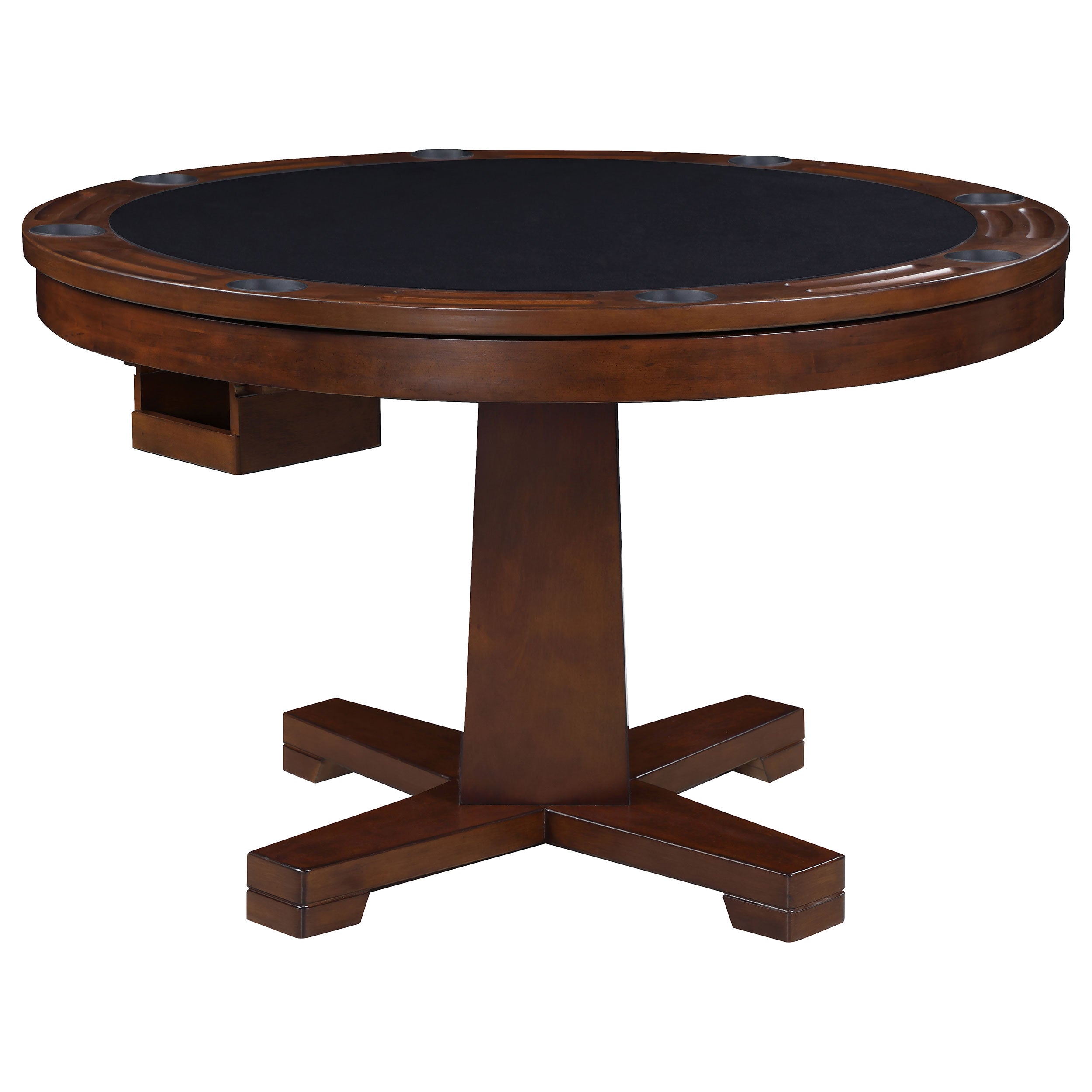 Marietta Traditional Round Wooden Game Table IN Tobacco