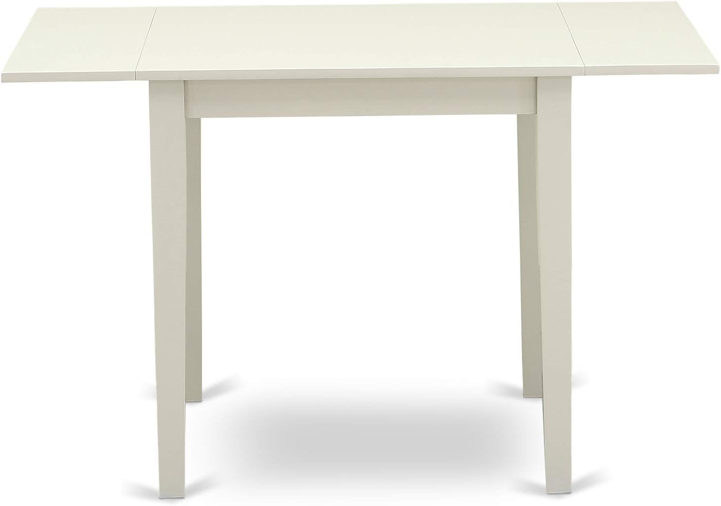 Norden Linen White Rectangular 48" Dining Table with Drop leaves