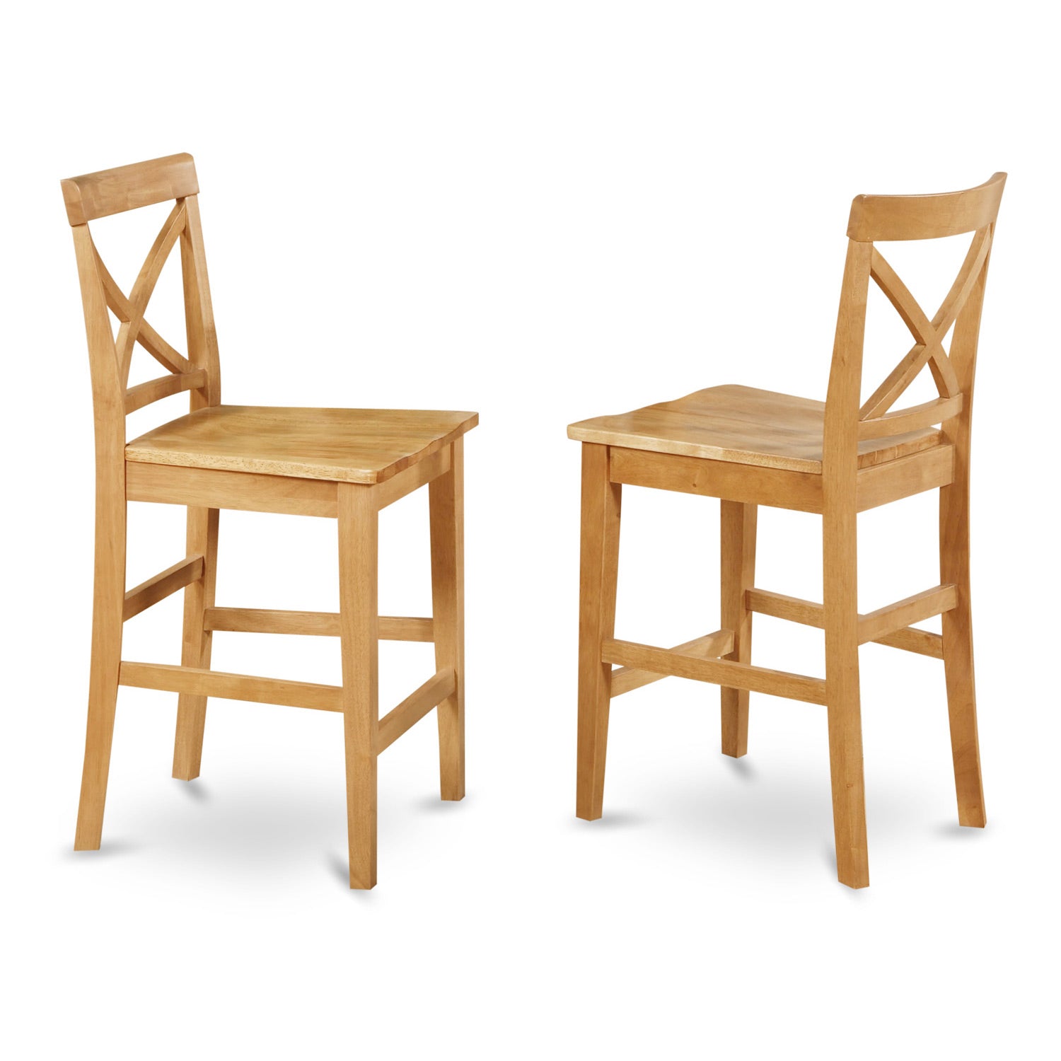 CAPB7H-OAK-W 7 PC counter height Table and chair set - high top Table and 6 dinette Chairs.