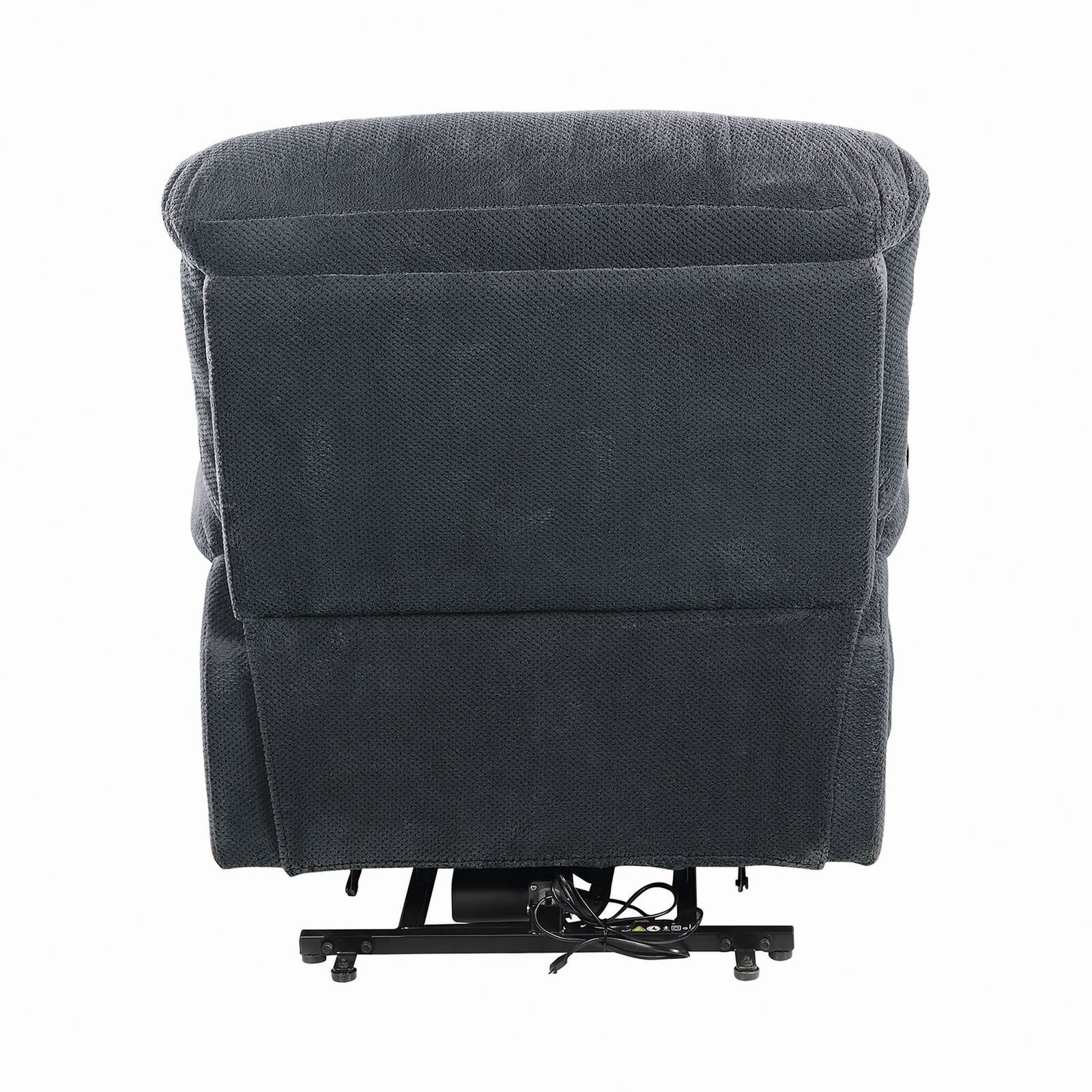 Coaster Power Lift Upholstered Chenille Recliner in Charcoal 600398