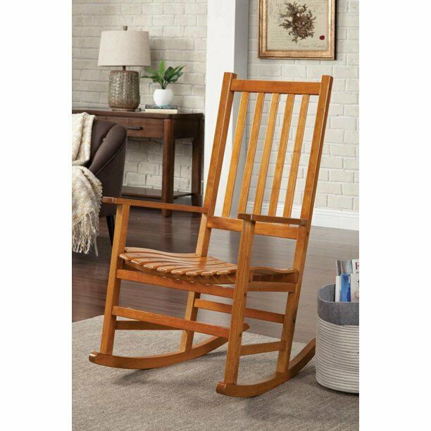 Traditional Country Porch Rocking Chair Solid Wood Home Bench Outdoor Furniture