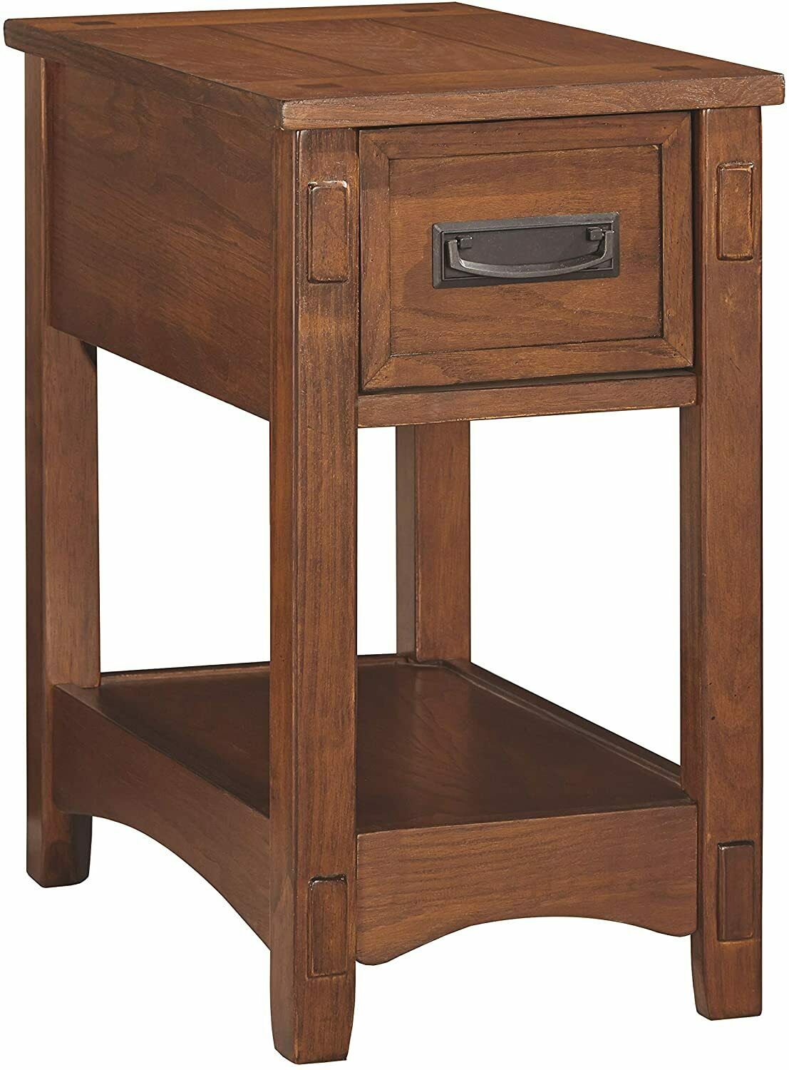 Breegin Mission Style Chair Side End Table Warm Brown