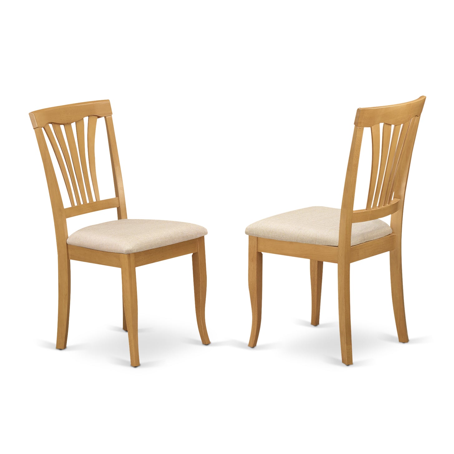 East West Furniture MZAV3-OAK-C 3Pc Dining Table Set for 2 Offers a Dinette Table and 2 Kitchen Chairs with Microfiber Upholstery Seat, Drop Leaf Table with Slat Back Chairs, Oak Finish