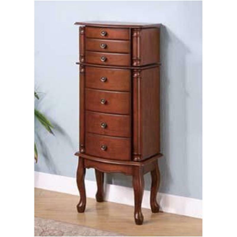 Coaster Company Jewelry Storage Armoire Cabinet Chest Warm Brown