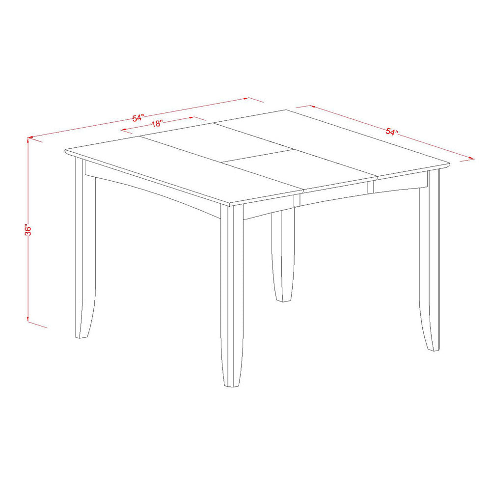 FAIR9-CAP-C 9 PC counter height set- Square Table and 8 Kitchen counter Chairs