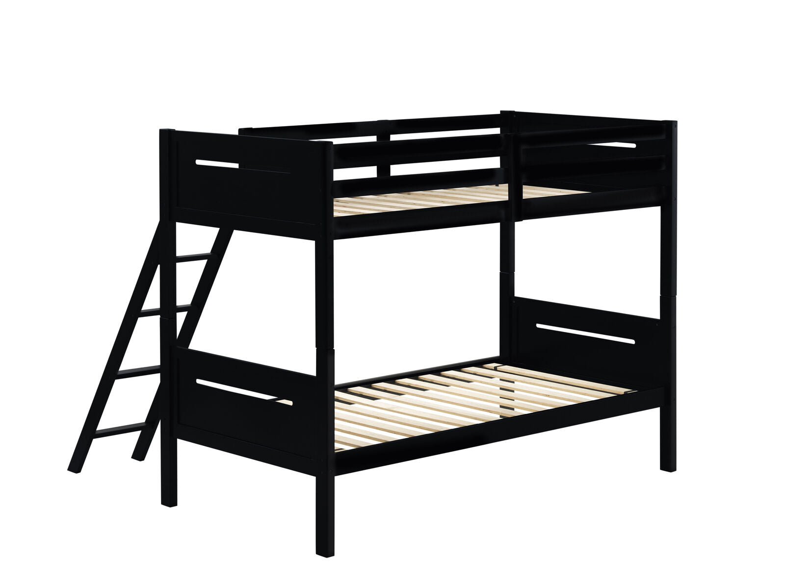 Coaster Solid Wood Separable Littleton Twin Over Twin Bunk Bed Black 405051BLK