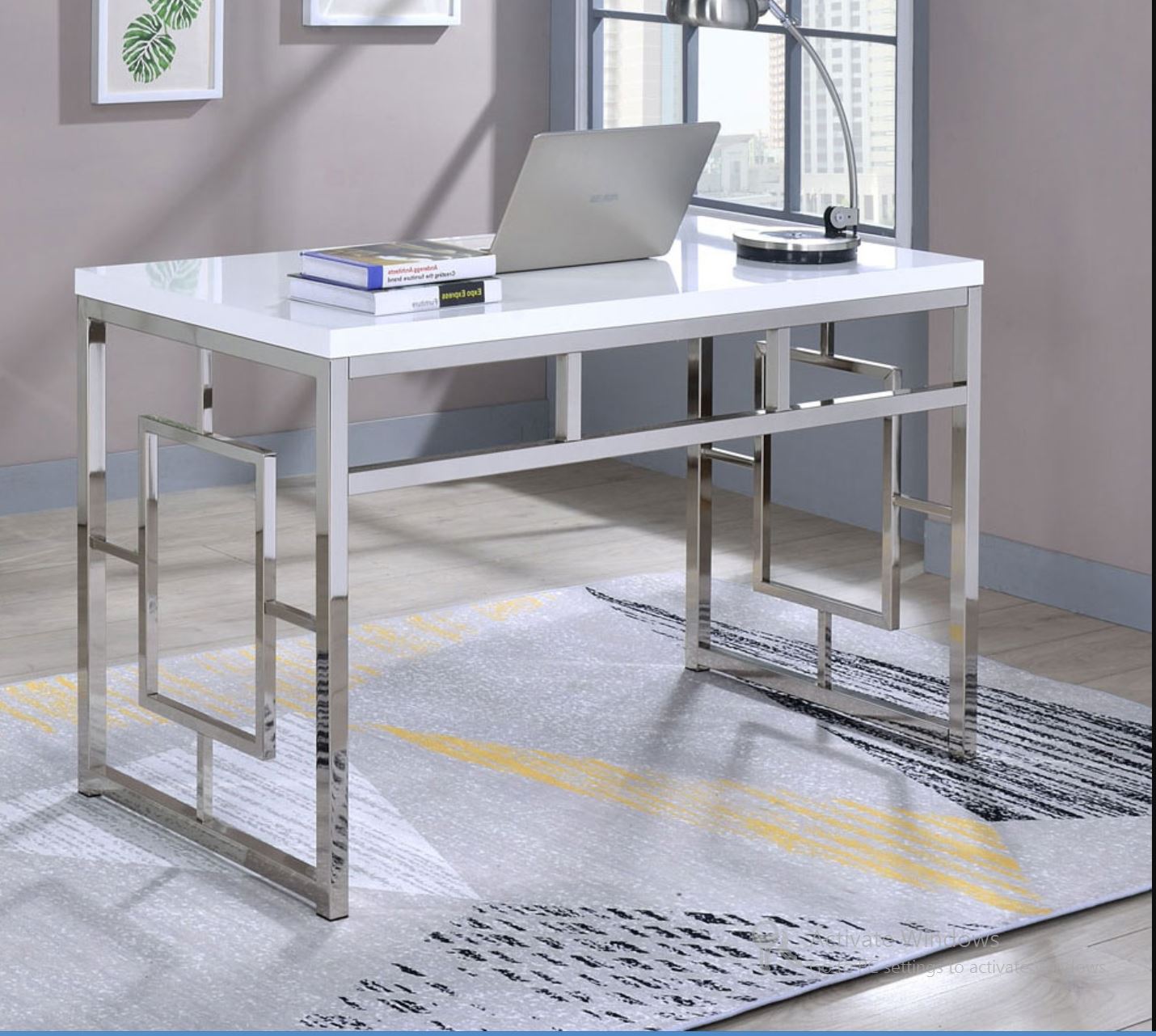 Modern Geometric Alize 47 in. Home Office Writing Desk