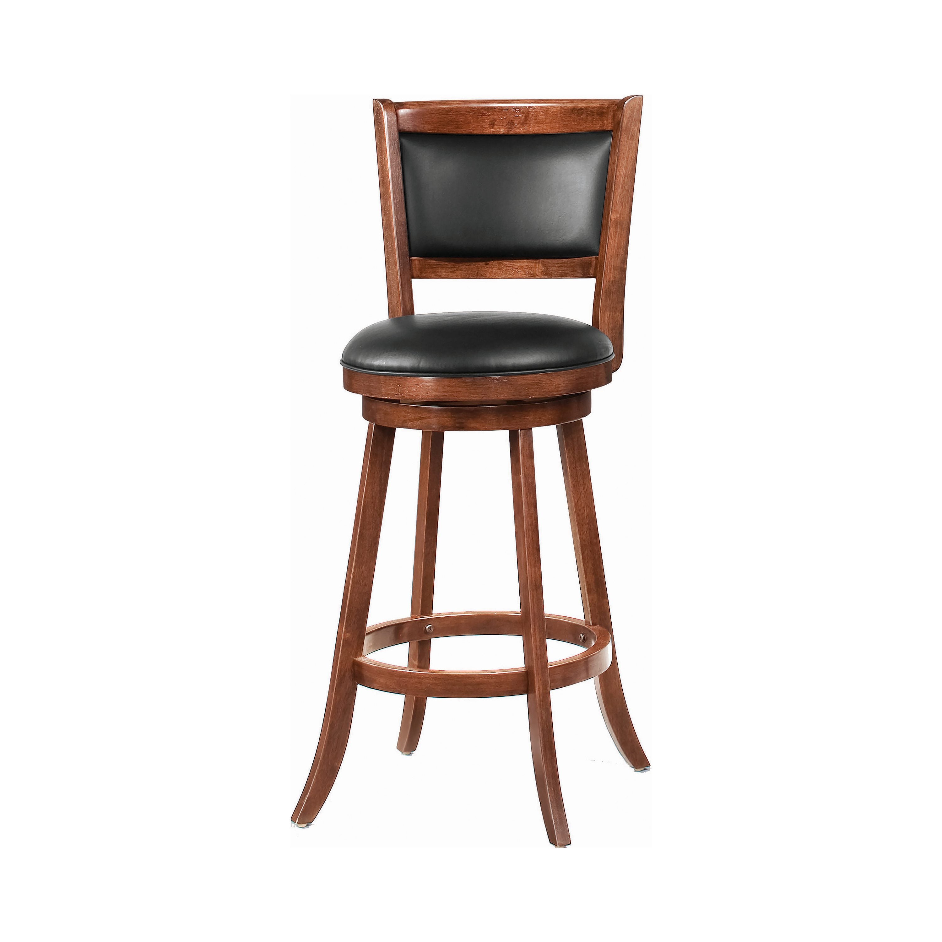 Coaster 29" Upholstered Swivel Bar Stools Chestnut and Black (Set of 2)