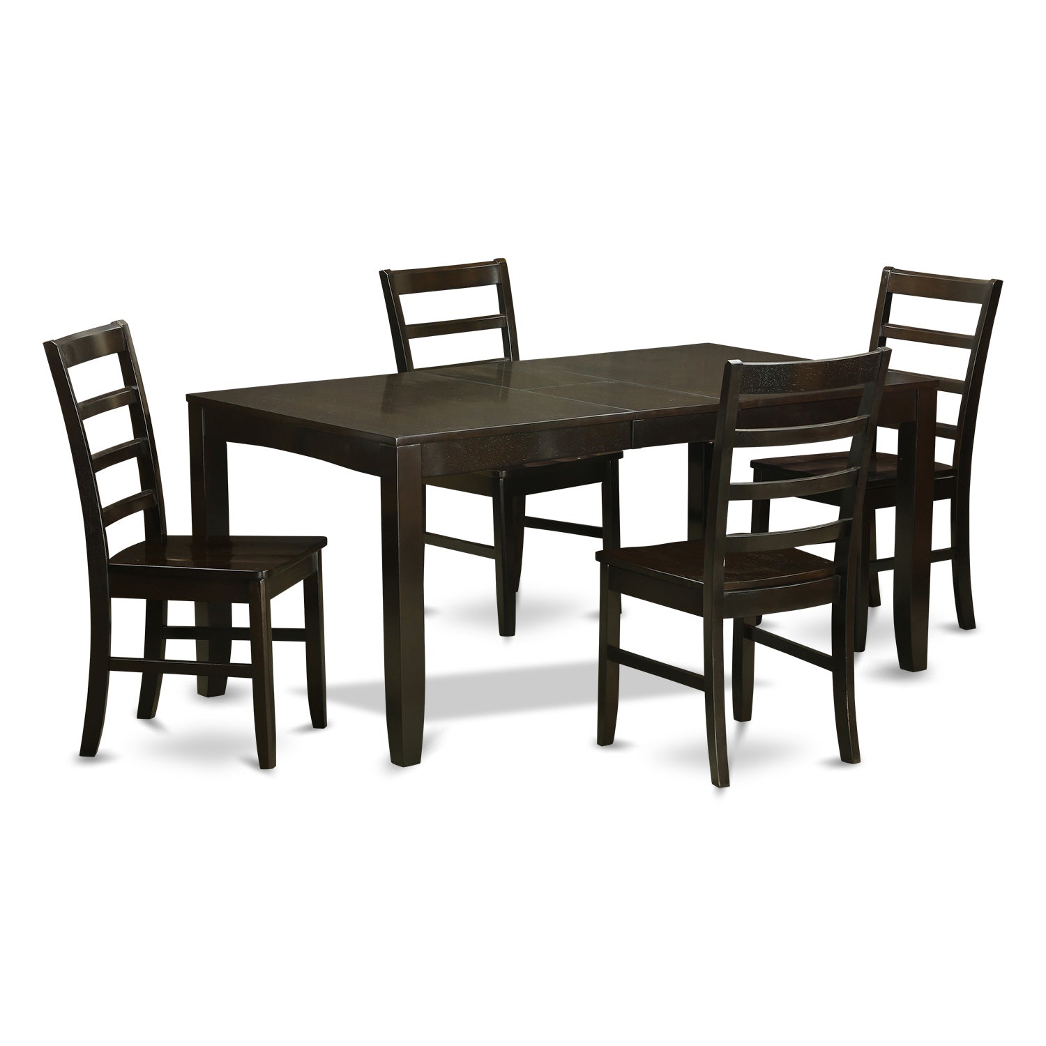 LYPF5-CAP-W 5 Pc Dining room set for 4-Table with Leaf and 4 Chairs for Dining room