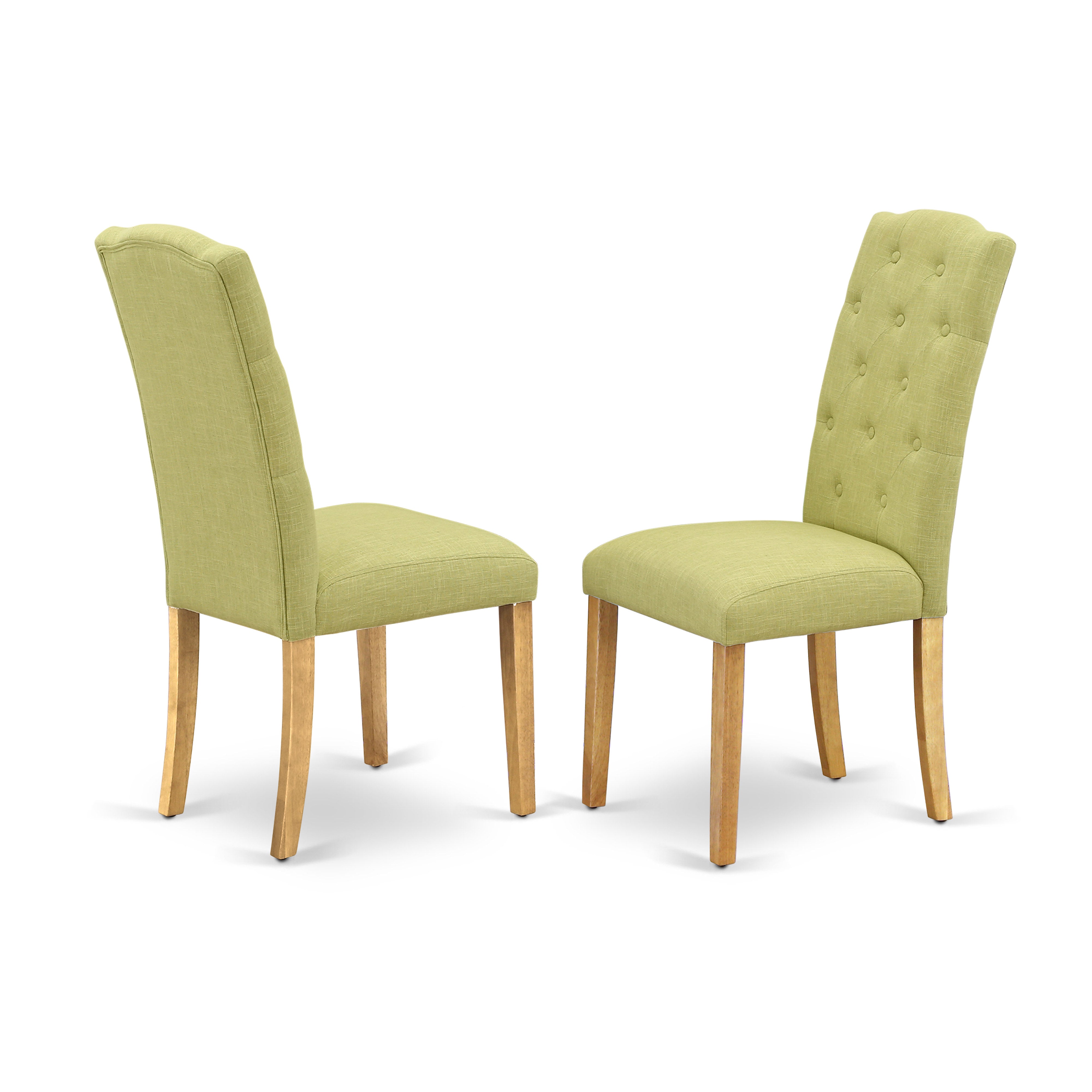 CEP4T07 Celina Parson Chair With Oak Leg And Linen Fabric Limelight