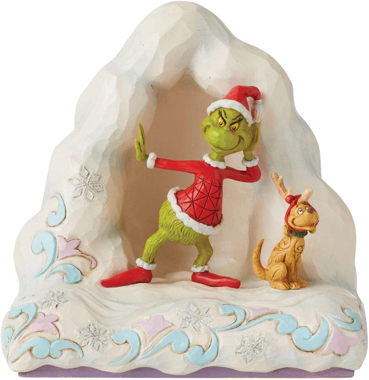 Enesco Grinch by Jim Shore Grinch and Max Listening on Snow, Figurine