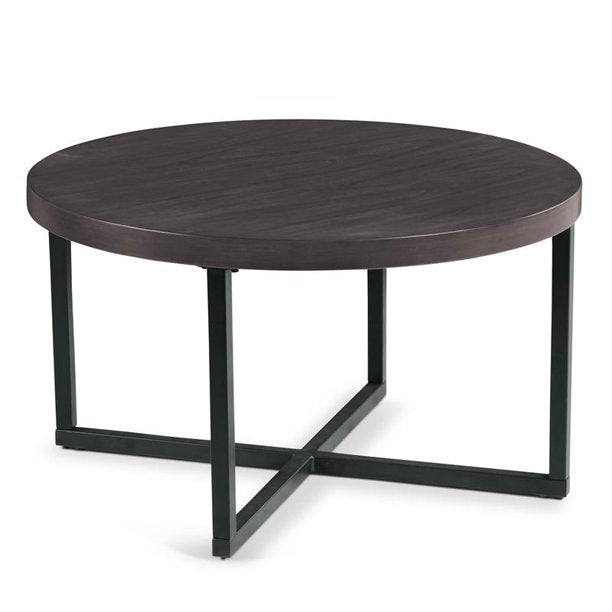 Steve Silver Yukon Black Metal Base Coffee Table with Stools