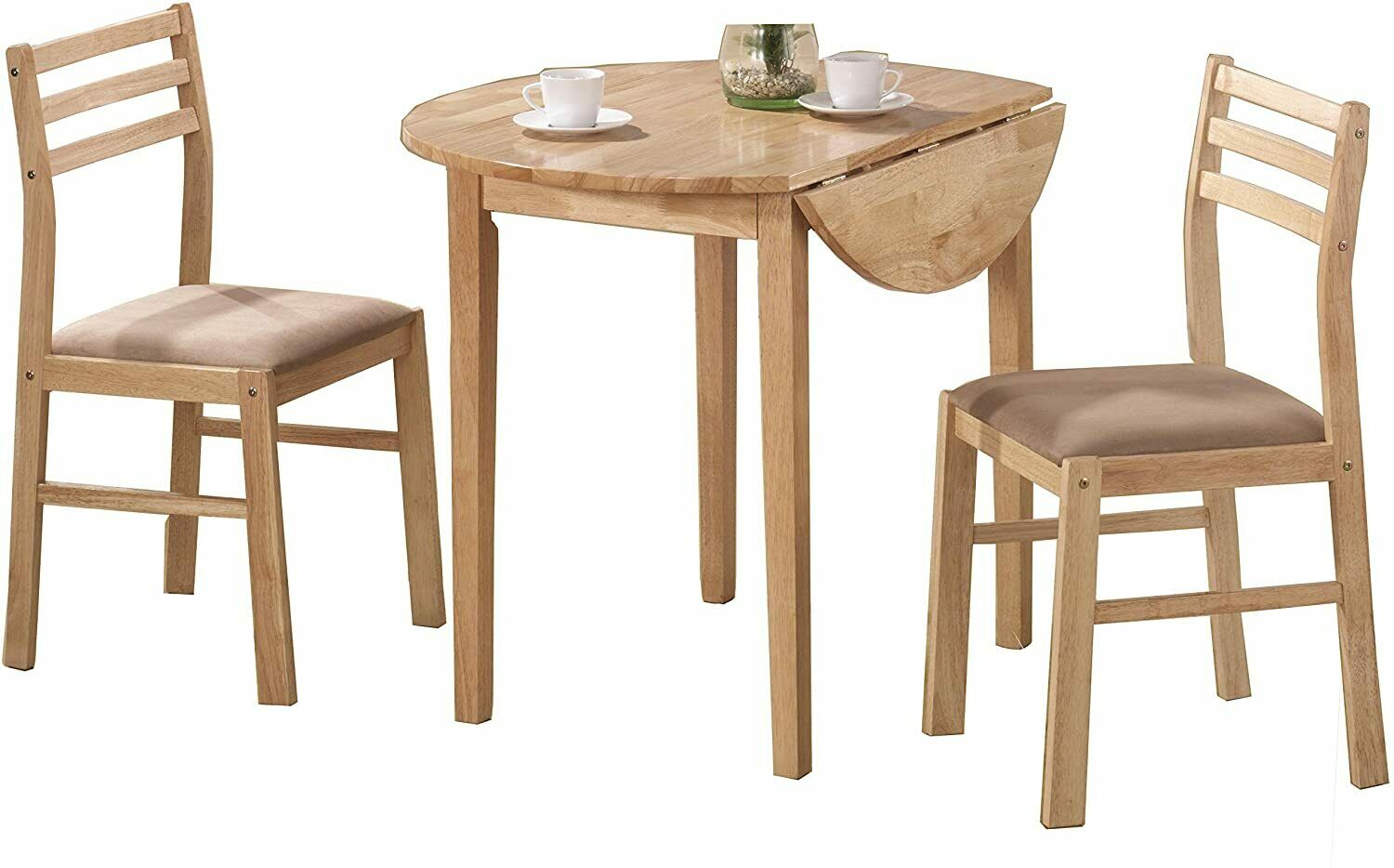 Bucknell 3-piece Dining Set with Drop Leaf Natural and Tan