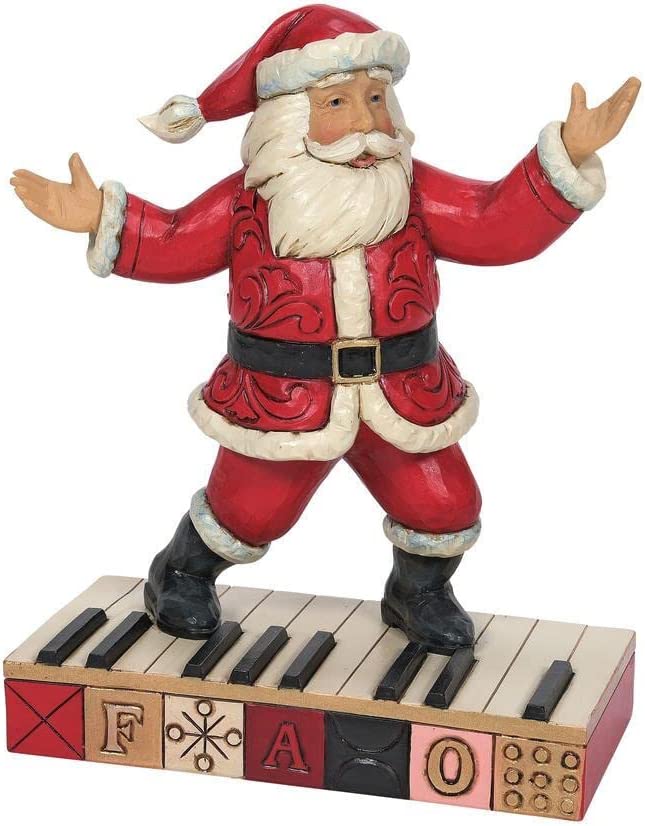 Enesco FAO Schwarz by Jim Shore Santa on Keyboard Figurine