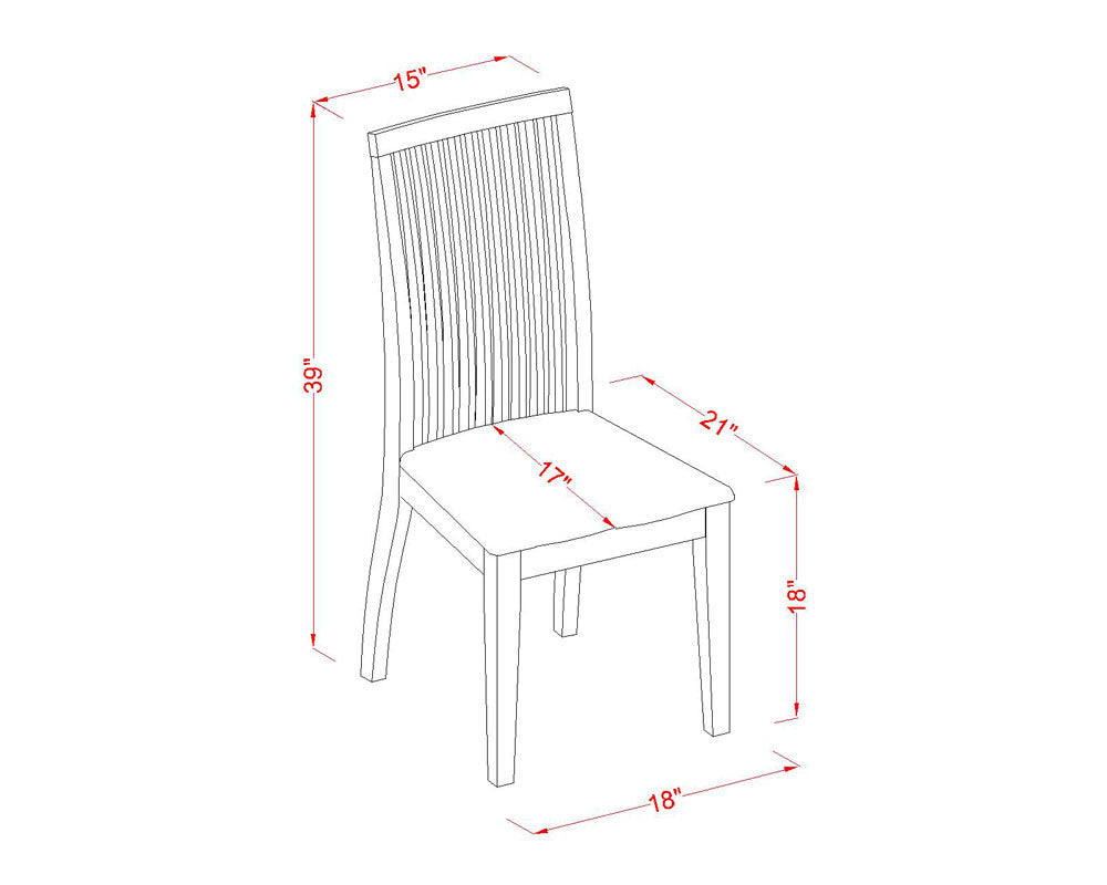 IPC-MAH-W Ipswich Dining chair with slatted back in Mahogany finish