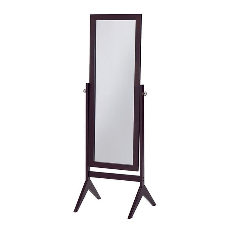 Rectangular Free Standing Adjustable Bedroom Floor Cheval Mirror Espresso