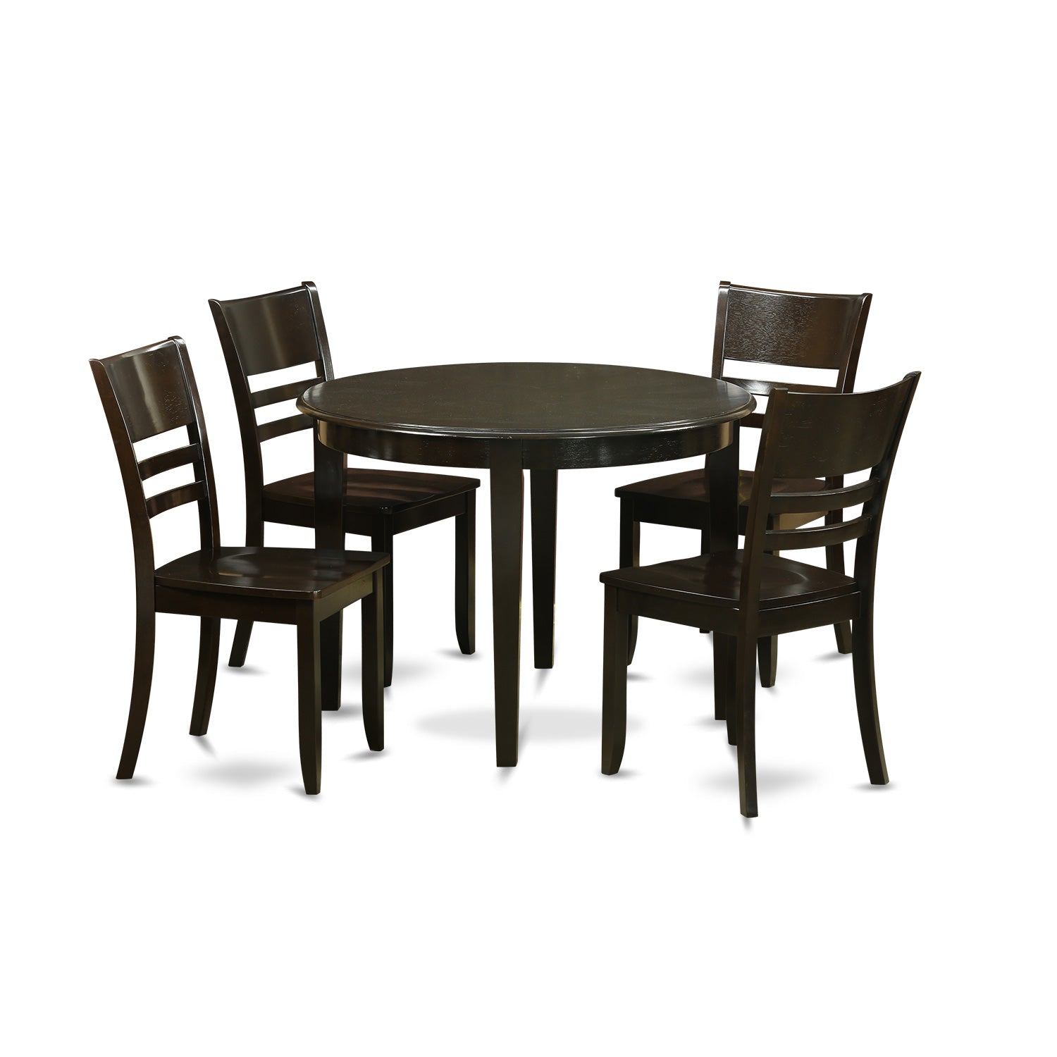 BOLY5-CAP-W 5 Pc small Kitchen Table and Chairs set-Dining Table and 4 Dining Chairs