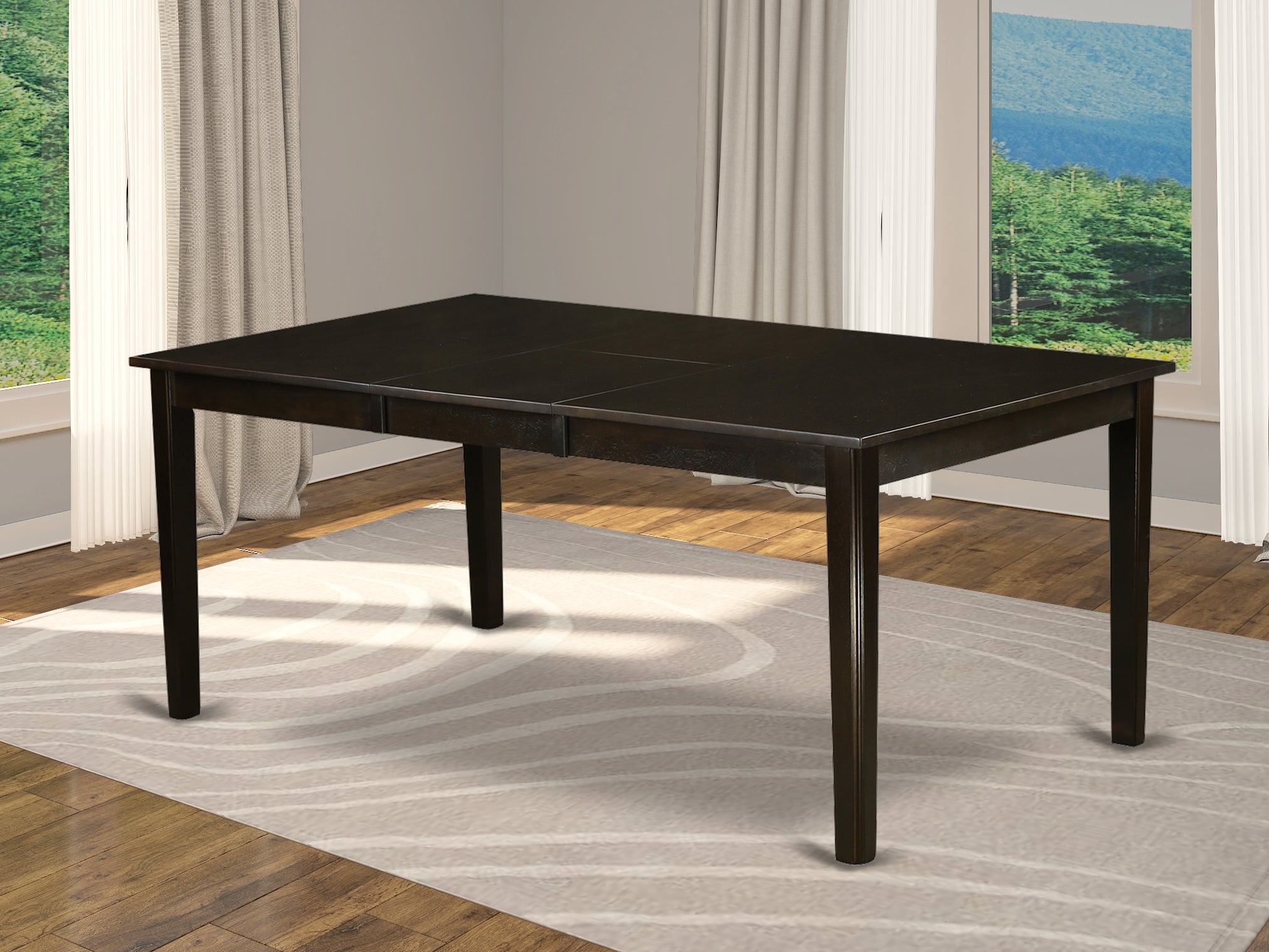 HET-CAP-T Henley Rectangular Dining Room Table 42"x72" With 18" Butterfly Leaf