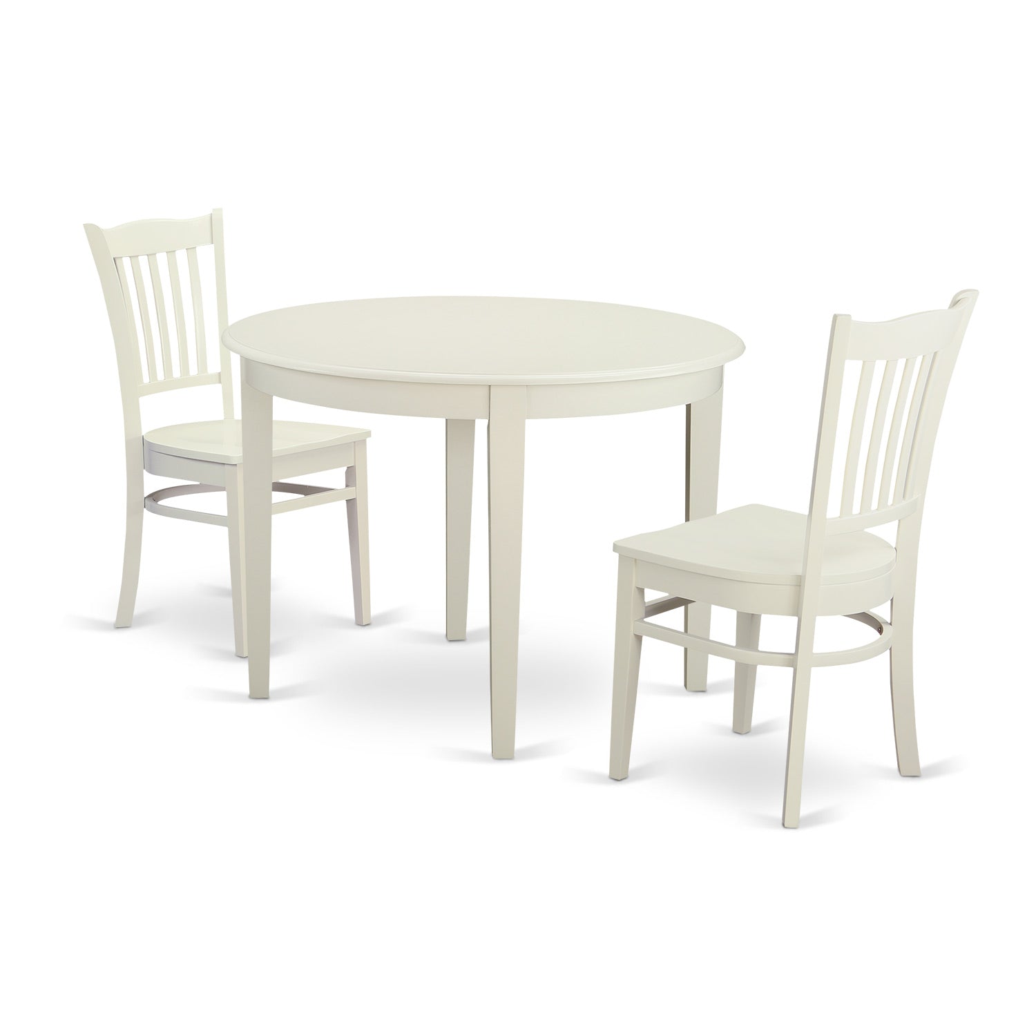 BOGR3-WHI-W 3 Pc dinette Table set for 2-Kitchen Table and 2 Dining Chairs