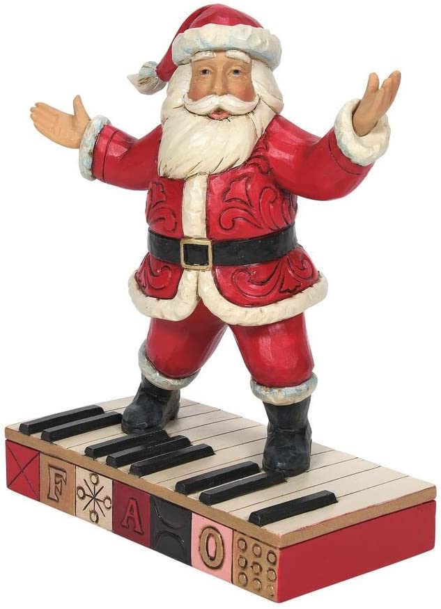 Enesco FAO Schwarz by Jim Shore Santa on Keyboard Figurine