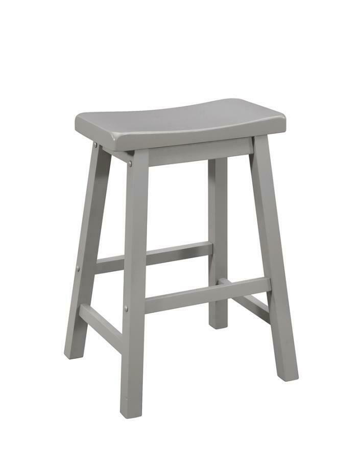 Coaster Wood Counter Height Stool in Grey Finish Set of 2