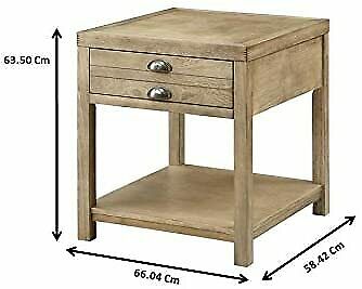 Coaster End Table with Storage Drawer, Light Oak 701957