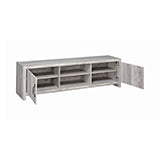 Coaster Modern 2-Door TV Console Grey Driftwood