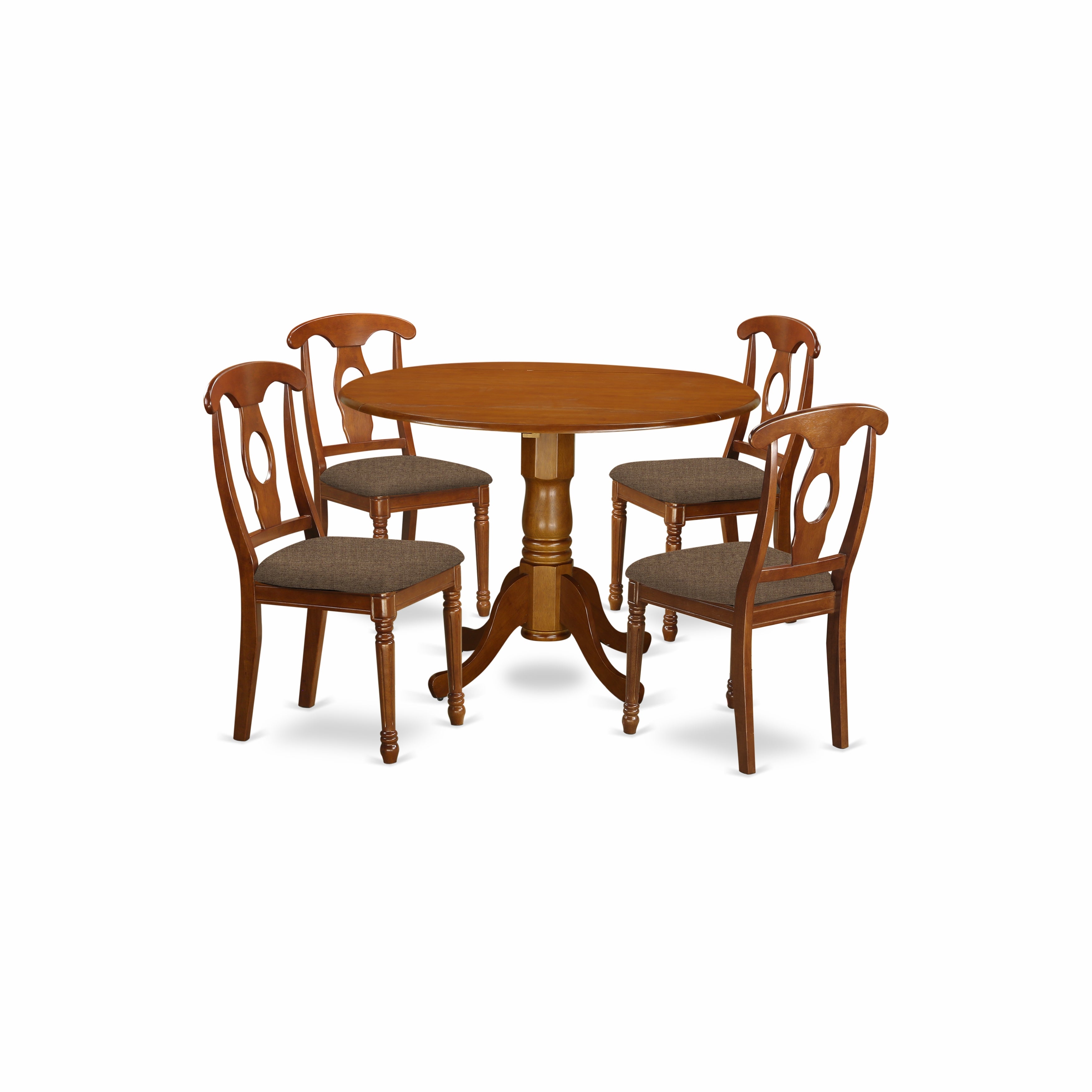 DLNA5-SBR-C 5 Pc Kitchen nook Dining set-Small Table plus 4 Dining Chairs