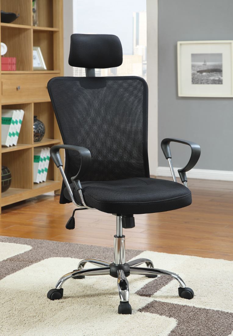 Coaster Mesh Back Adjustable Office Chair Black And Chrome