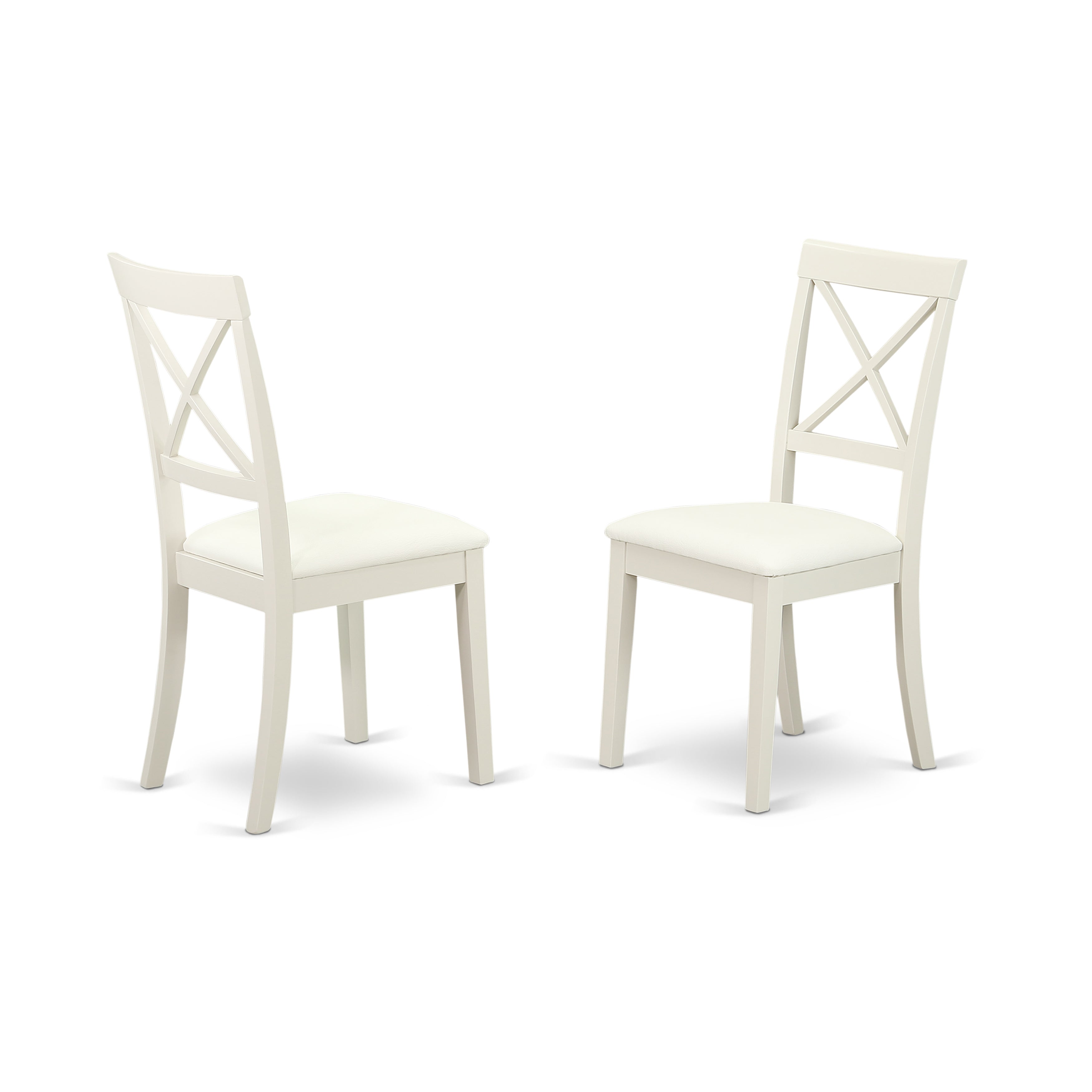 CABO6-LWH-LC 6 Piece dining room Set for 6 set-Dining table and 4 Dining Chairs plus one Bench in Linen White