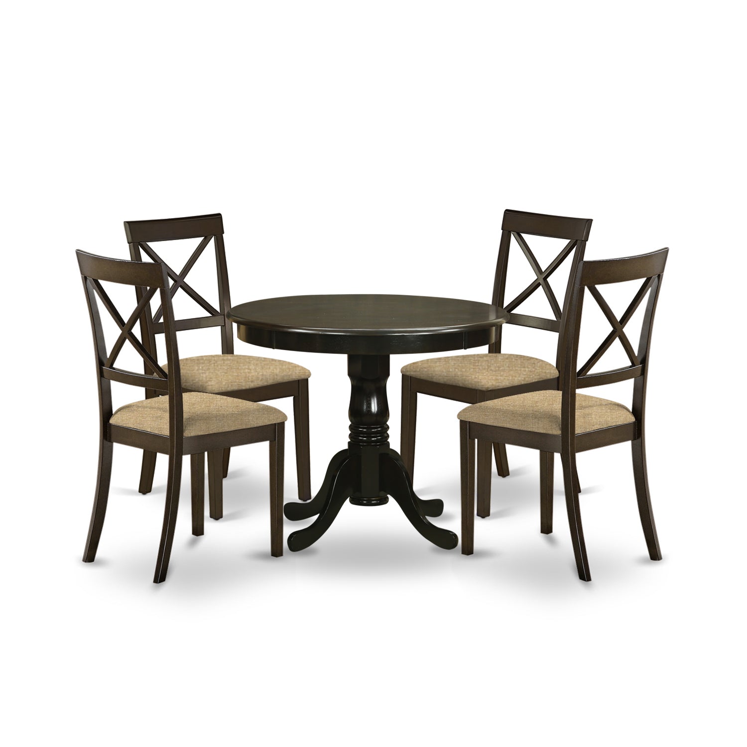 HLBO5-CAP-C 5 Pc small Kitchen Table and Chairs set-Kitchen Table and 4 Chairs