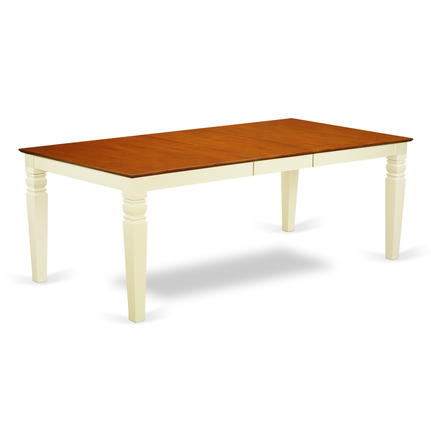 LGAN5-BMK-W 5 Pc Table set with a Dining Table and 4 Dining Chairs in Buttermilk and Cherry