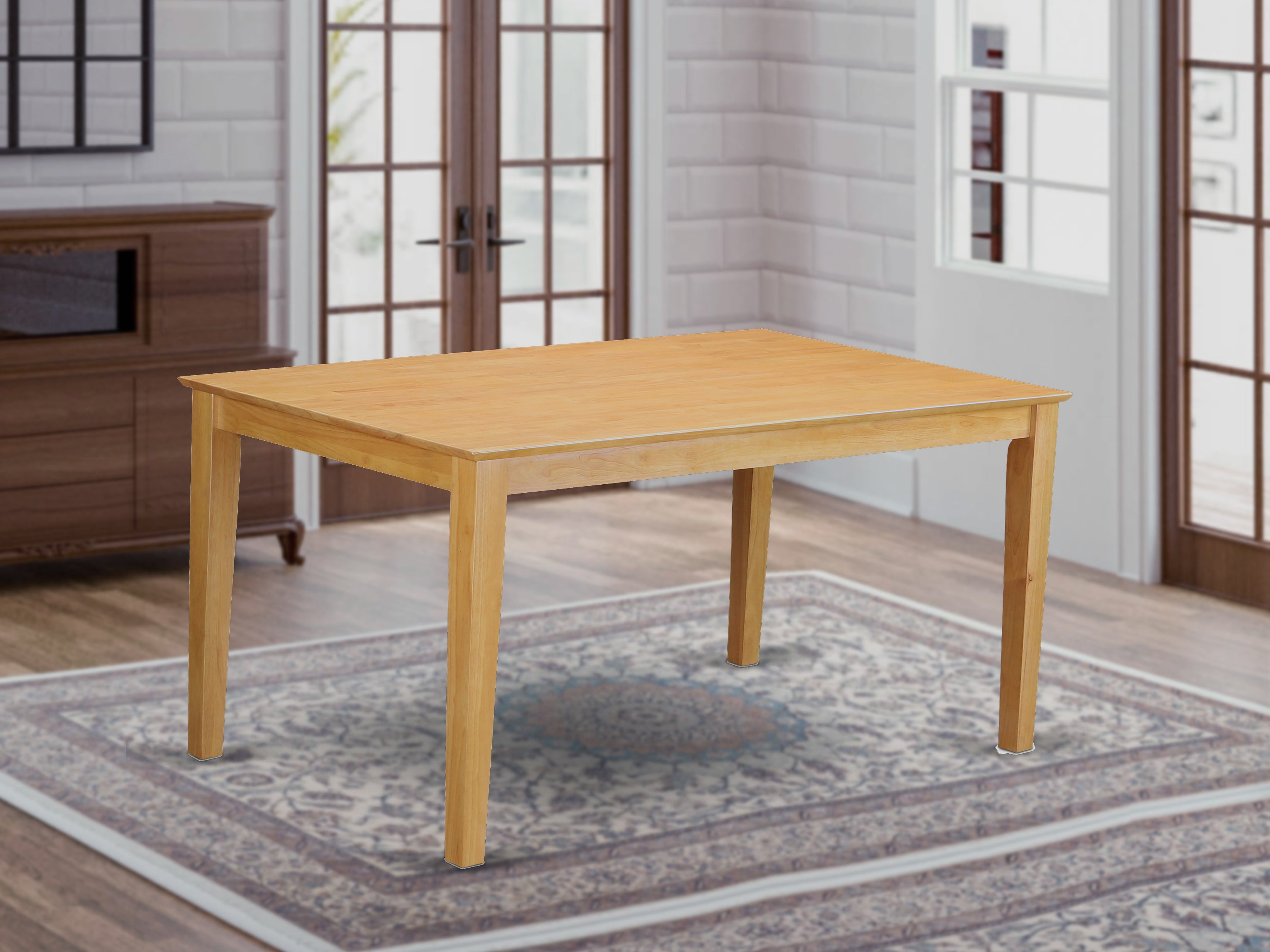CAT-OAK-S CAT-OAK-S Capri Rectangular dining table 36"x60" with solid wood top In Cappuccino Finish