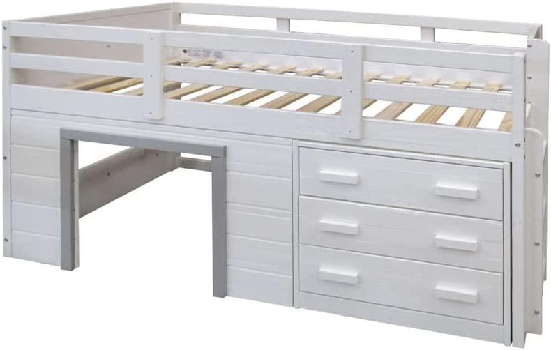 Donco Kids Donco Kids Wood Loft Bed Twin, Off-White