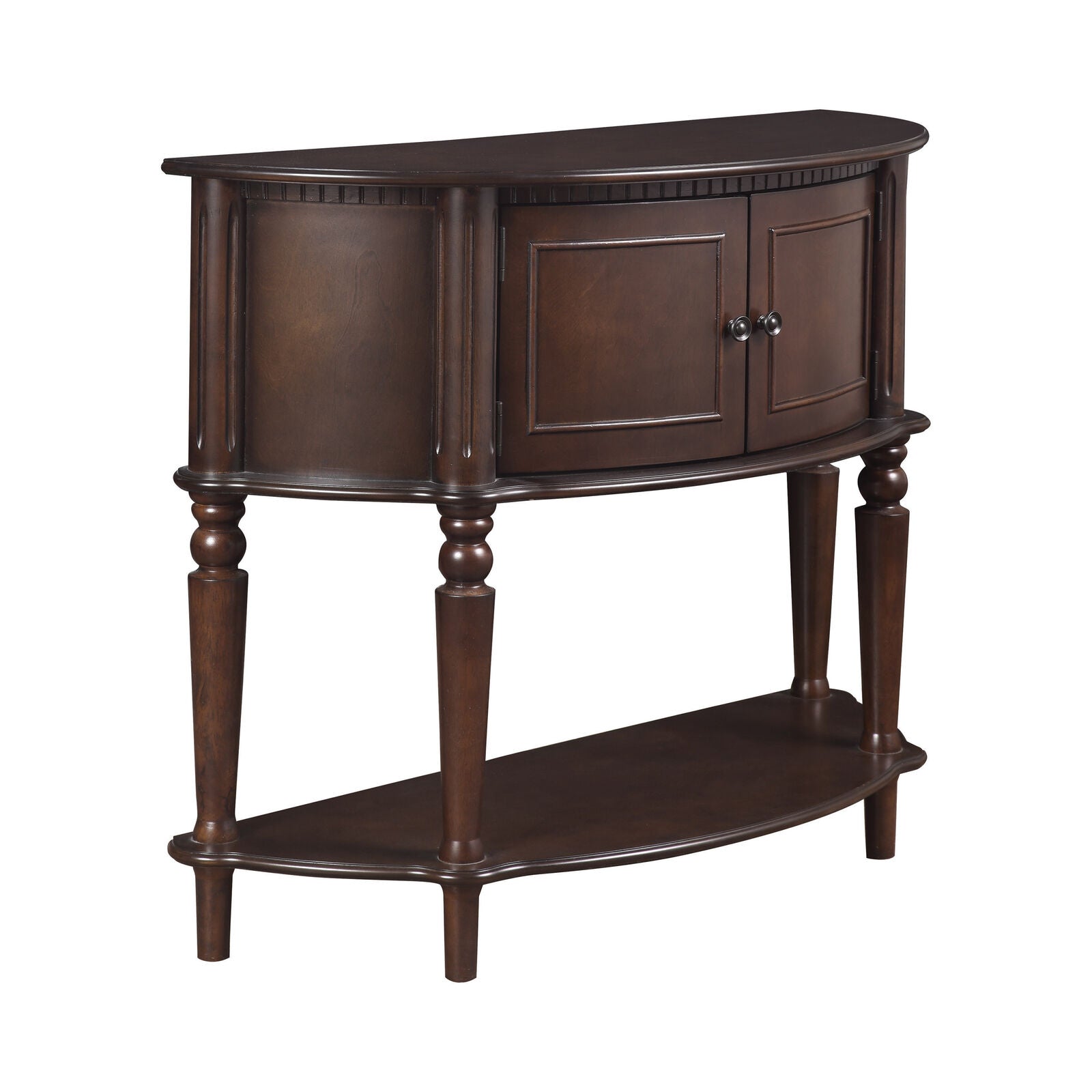 Hall Entry Way Storage Cabinet Half Console Foyer Wood Table