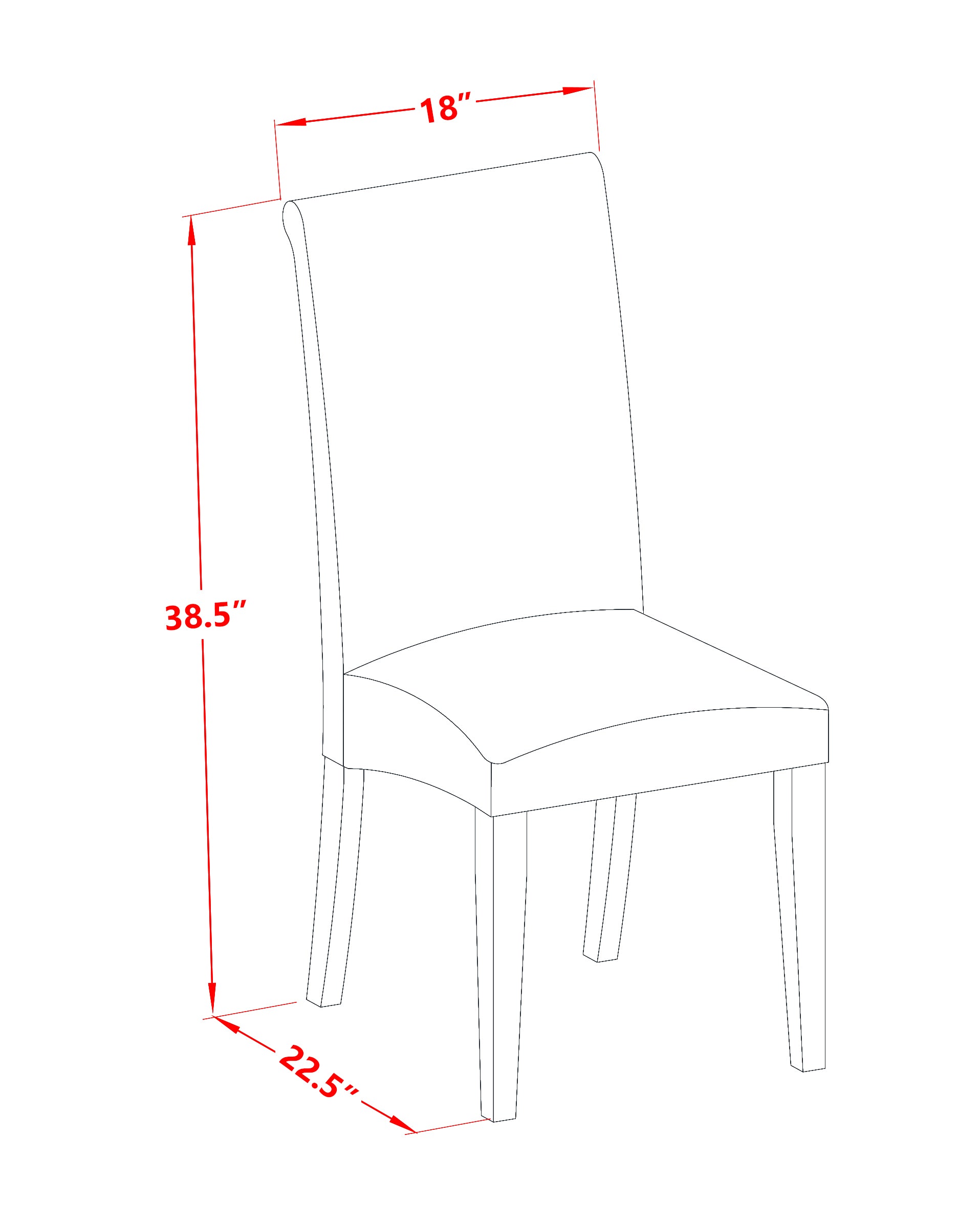 BAP2T01 East West Furniture Barry Parson Chair White Leg and Linen Fabric Cream