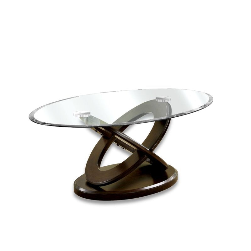 Darbunic Contemporary Wood Coffee Table in Dark Walnut