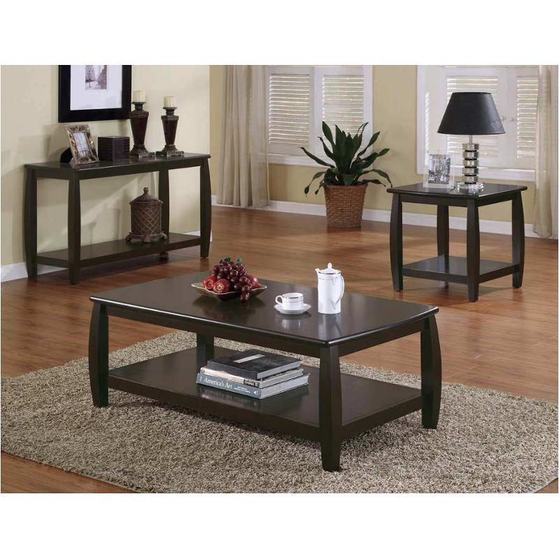 Rectangular Coffee Table With Lower Shelf Espresso