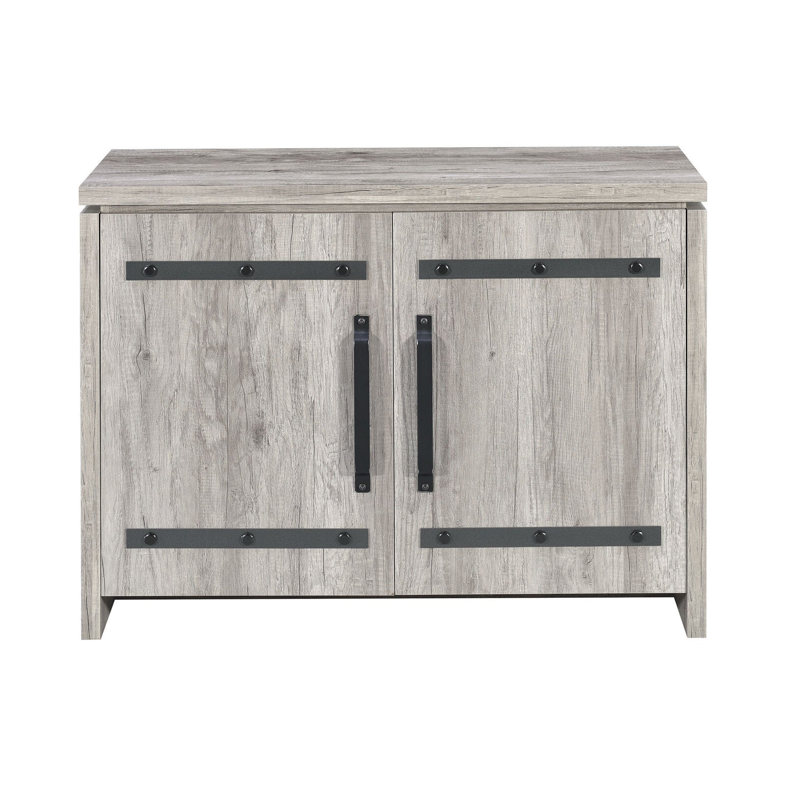 Modern Farmhouse 2-Door Accent Cabinet Grey Driftwood