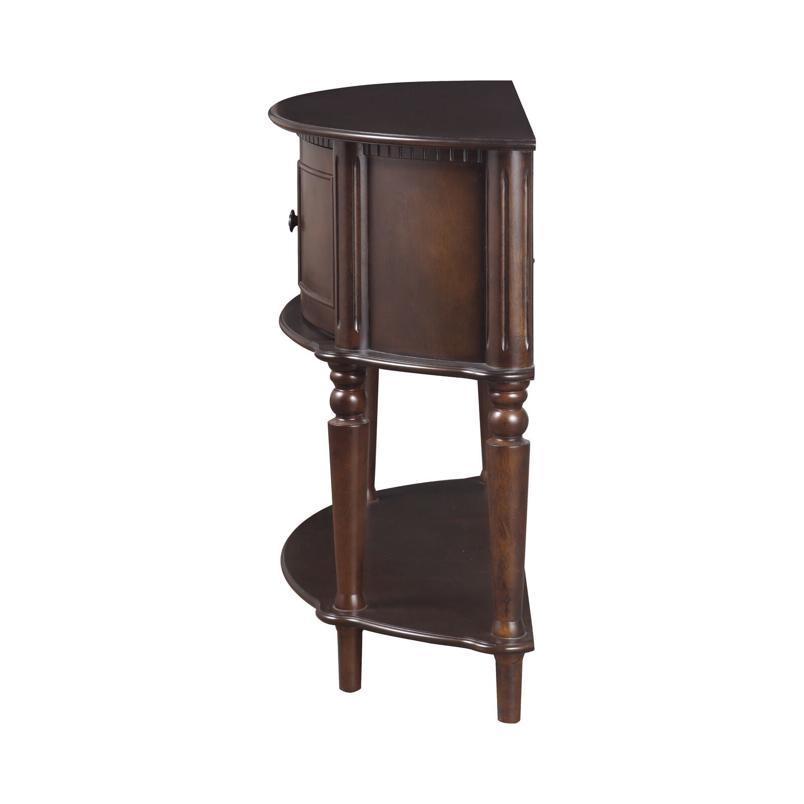 Hall Entry Way Storage Cabinet Half Console Foyer Wood Table