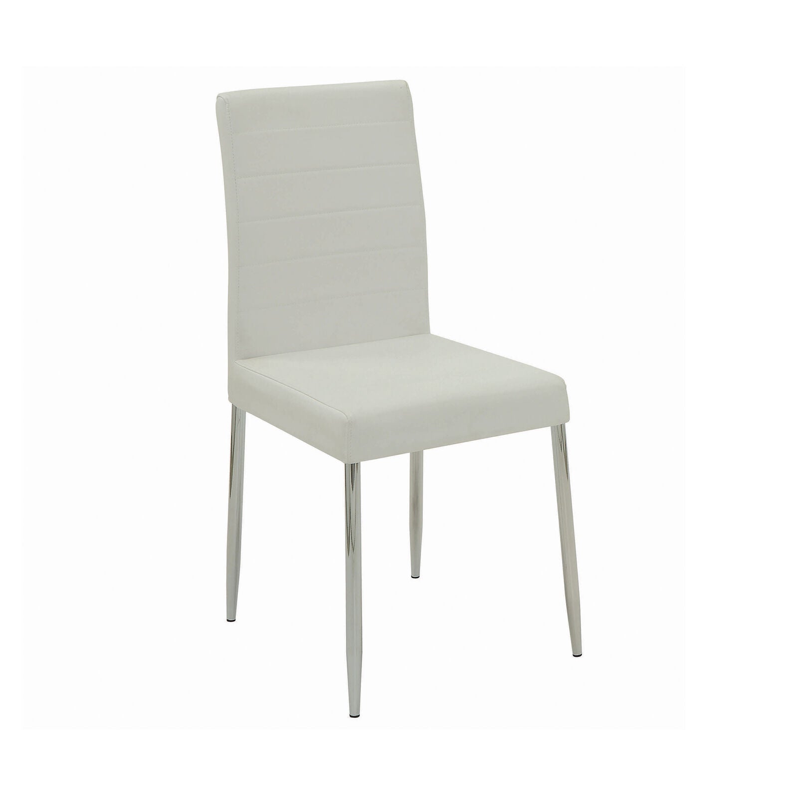 Coaster Contemporary Leatherette Vance Upholstered Dining Chairs White Set Of 4