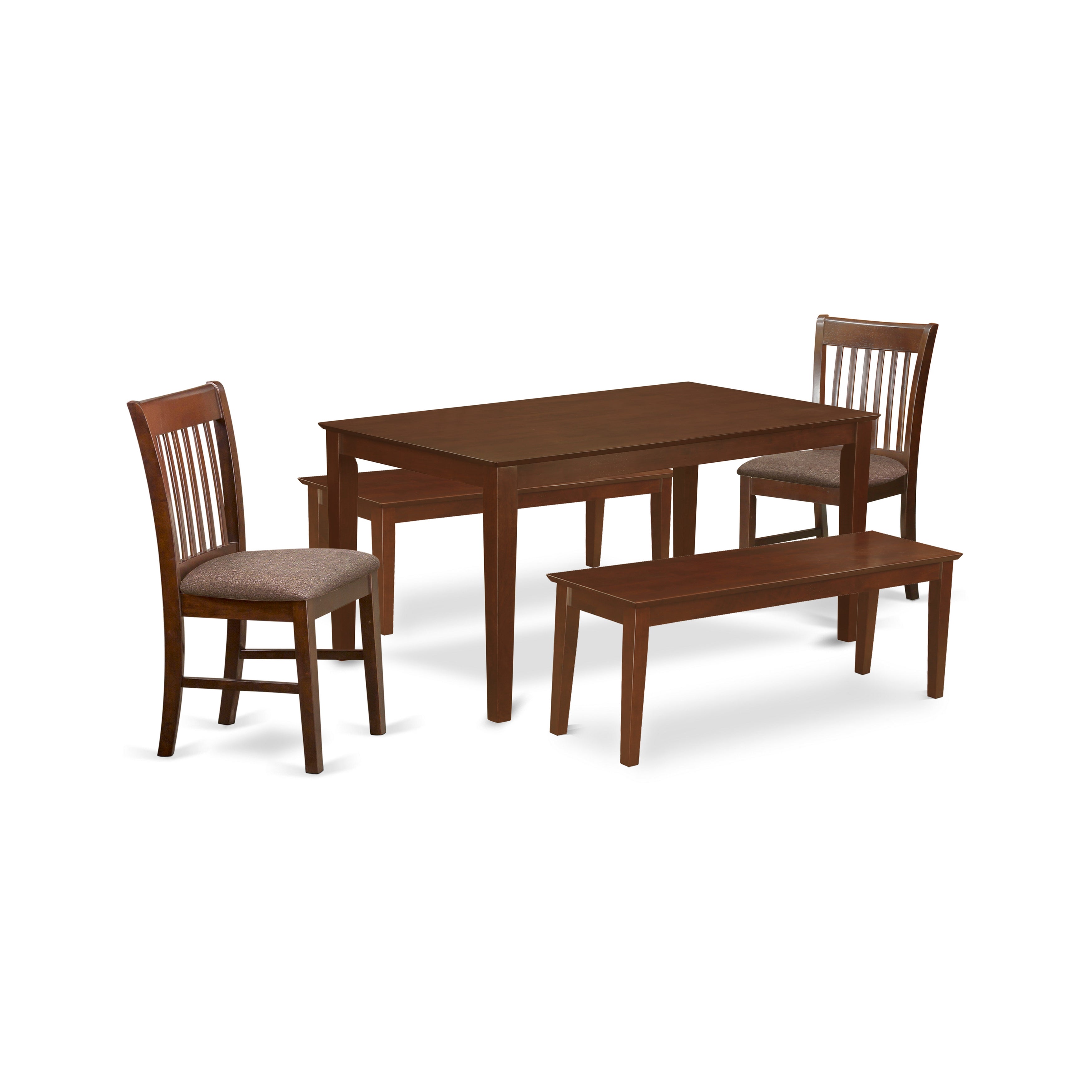 CANO5C-MAH-C 5 Pc Dining room set-Dining Table and 4 Dining Chairs