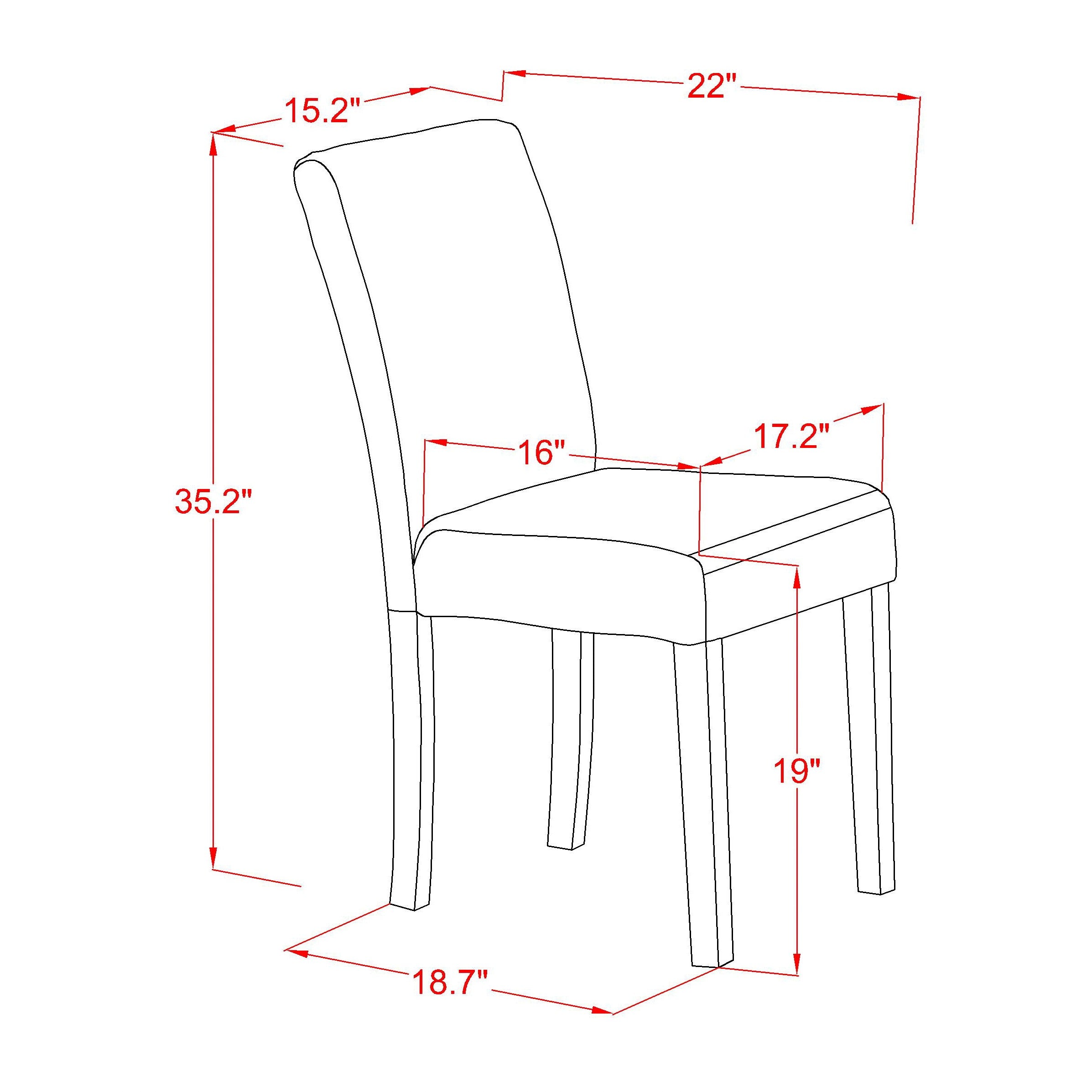 ABP2B64 Abbott parson Chair with Linen White Finish Leg and PU Leather color 14-White