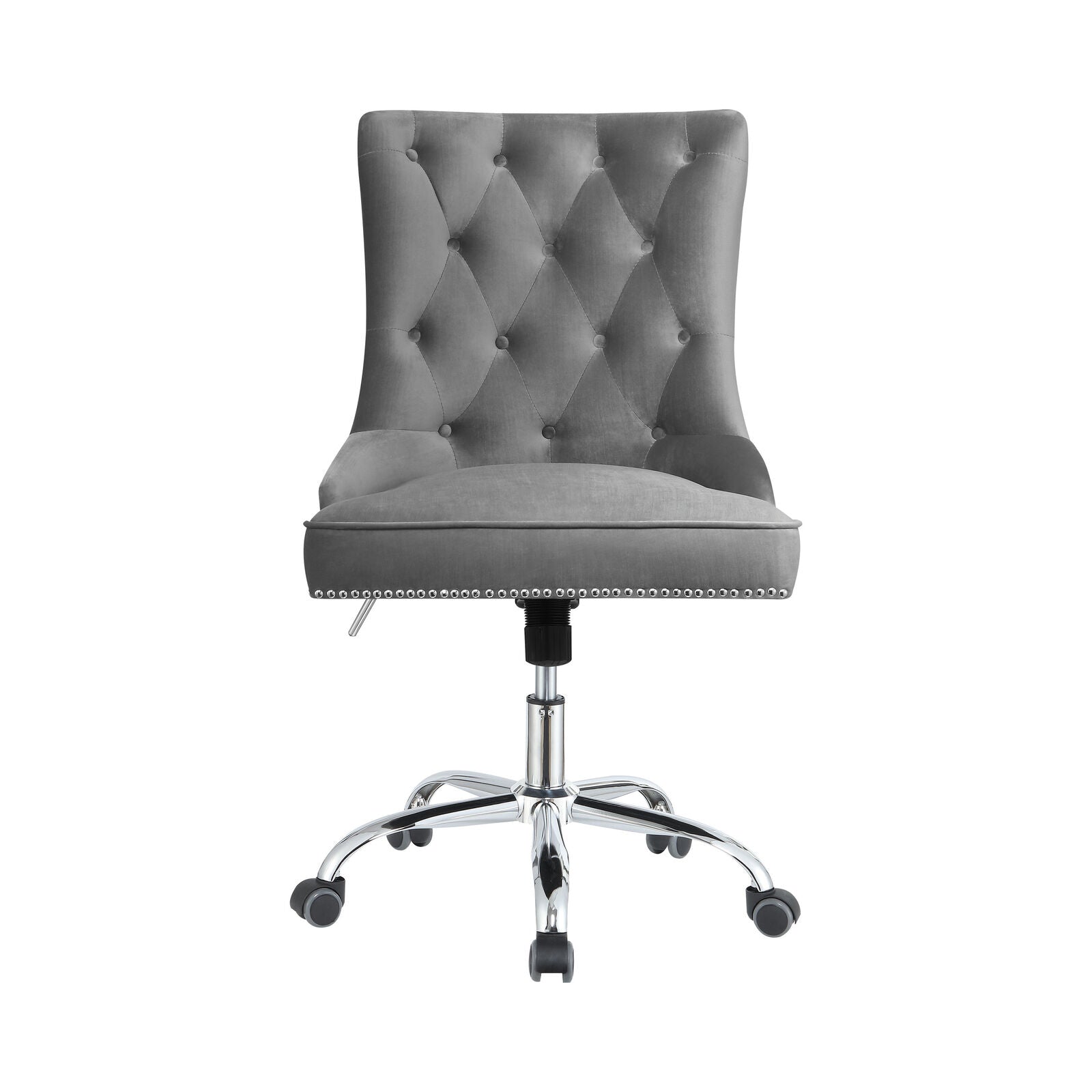 Julius Upholstered Tufted Office Chair Gray and Chrome