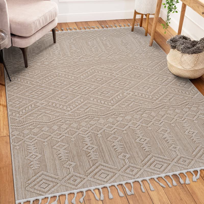 Guros Contemporary Geometric Stain Resistant Area Rug Runner Home & Kitchen Decor