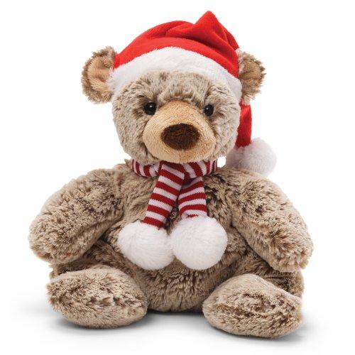 Gund Fun Christmas Mushmellows Bear 11.5" Plush with Santa Hat