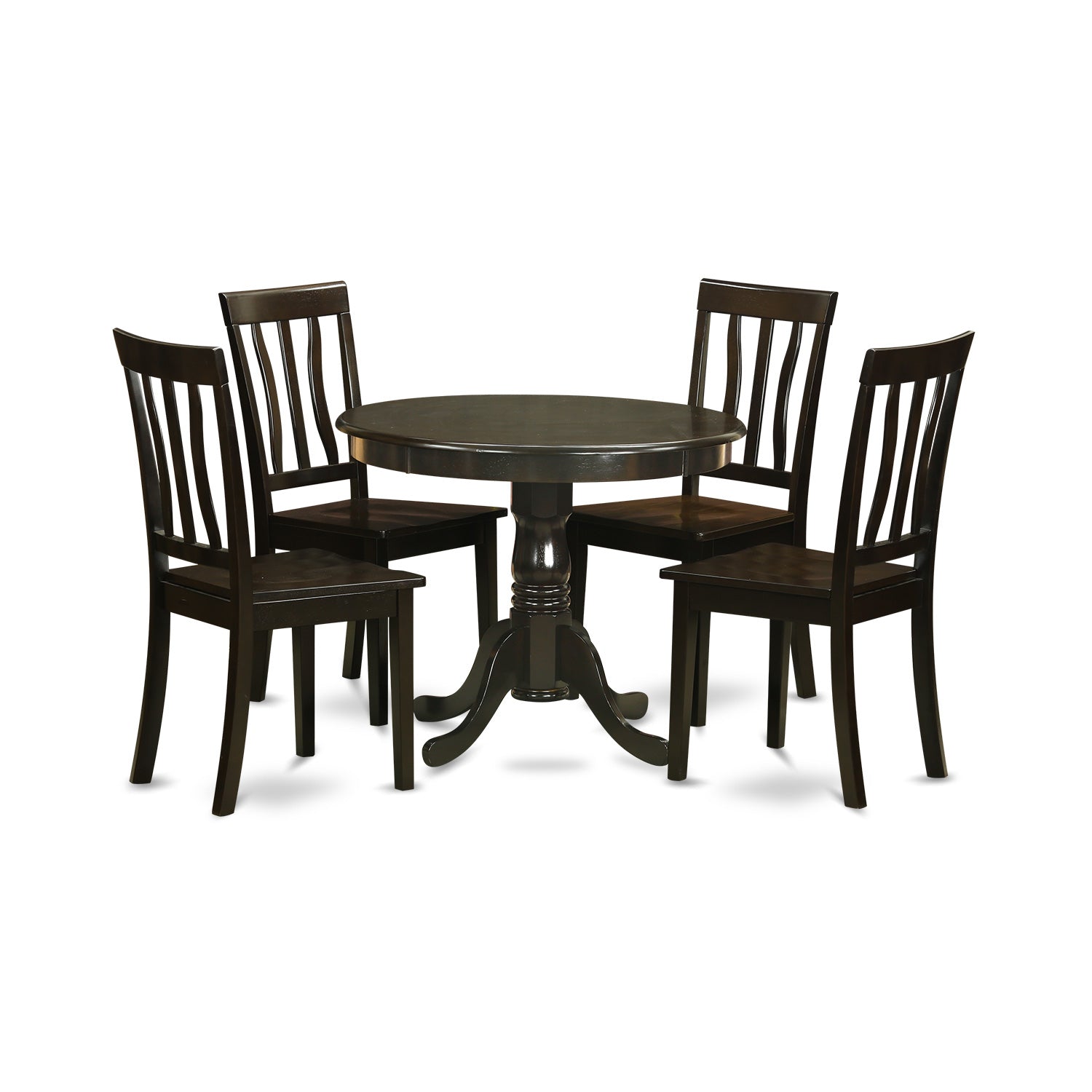 ANTI5-CAP-W 5 Pc small Kitchen Table set-breakfast nook plus 4 Dining Chairs